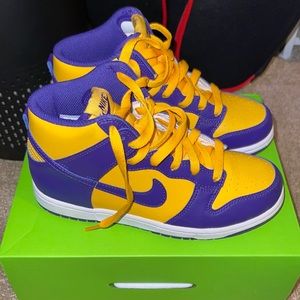 Kids Nike Dunks High “LAKERS”